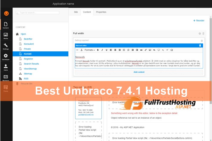Best Umbraco 7.4.1 Hosting Providers