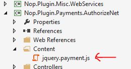 Costum Credit Card in nopCommerce with JQuery 1
